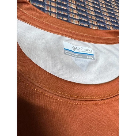 Columbia PHG Shirt Mens XL Orange Game Flag Terminal Shot Long Sleeve UPF 50 - Picture 4 of 12